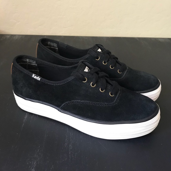 keds black suede sneakers